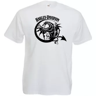   Motor fan Classic American Dragon Harley férfi rövid ujjú póló