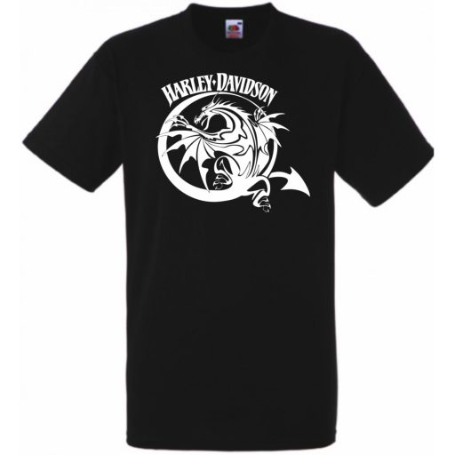 Motor fan Classic American Dragon Harley férfi rövid ujjú póló