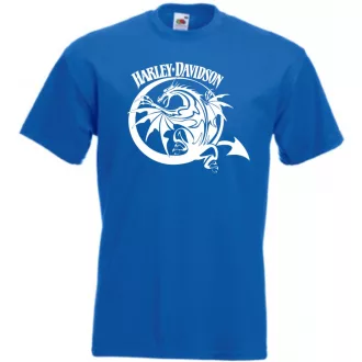   Motor fan Classic American Dragon Harley férfi rövid ujjú póló