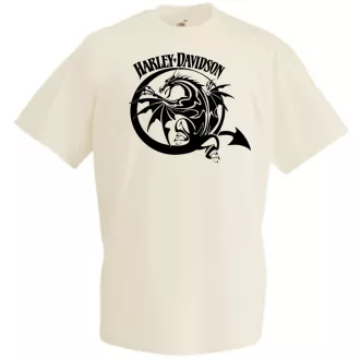   Motor fan Classic American Dragon Harley férfi rövid ujjú póló