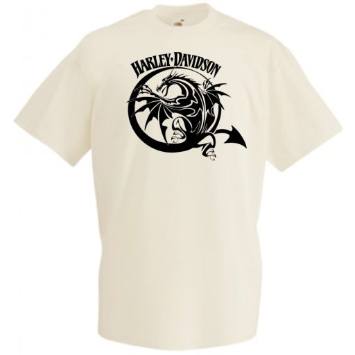 Motor fan Classic American Dragon Harley férfi rövid ujjú póló