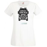 Kemény, mint a Kamionos felesége (angol) női rövid ujjú póló