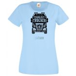Kemény, mint a Kamionos felesége (angol) női rövid ujjú póló