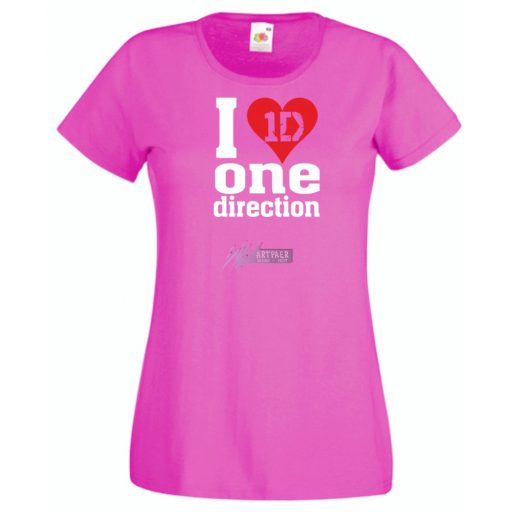 Zene rajongó - One Direction női rövid ujjú póló