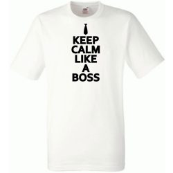 Keep Calm Boss férfi rövid ujjú póló