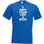 Keep Calm Boss férfi rövid ujjú póló