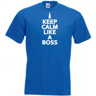Keep Calm Boss férfi rövid ujjú póló
