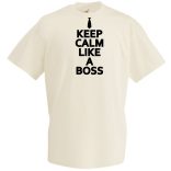 Keep Calm Boss férfi rövid ujjú póló
