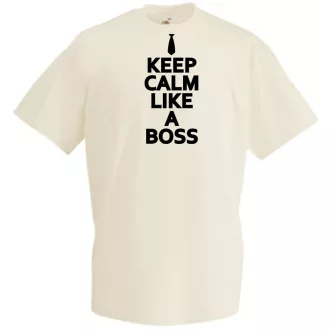 Keep Calm Boss férfi rövid ujjú póló