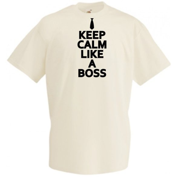 Keep Calm Boss férfi rövid ujjú póló