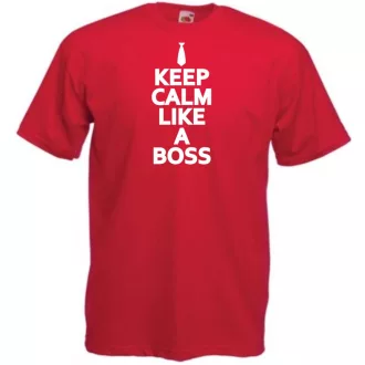 Keep Calm Boss férfi rövid ujjú póló