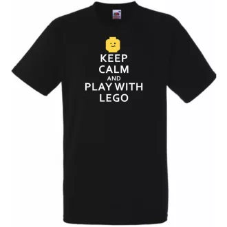 Keep Calm Lego férfi rövid ujjú póló