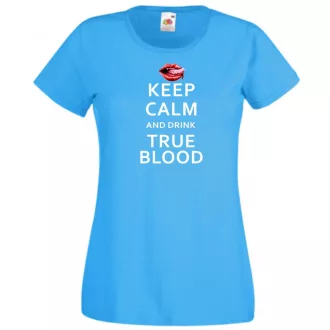 Keep Calm True Blood női rövid ujjú póló