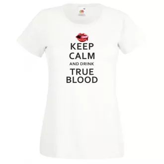 Keep Calm True Blood női rövid ujjú póló