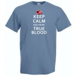 Keep Calm True Blood férfi rövid ujjú póló