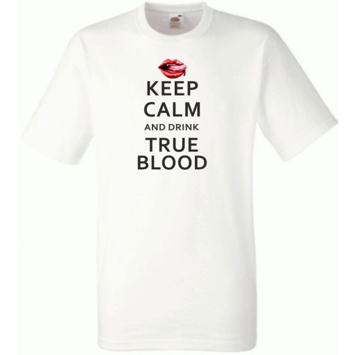 Keep Calm True Blood férfi rövid ujjú póló