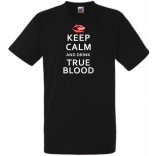 Keep Calm True Blood férfi rövid ujjú póló