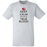 Keep Calm True Blood férfi rövid ujjú póló