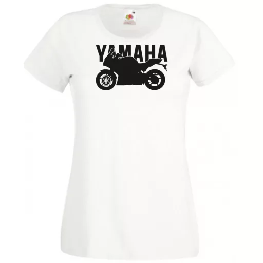 Motor fan Yamaha stencil női rövid ujjú póló