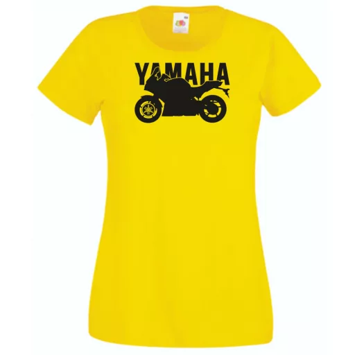 Motor fan Yamaha stencil női rövid ujjú póló