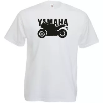 Motor fan Yamaha stencil férfi rövid ujjú póló