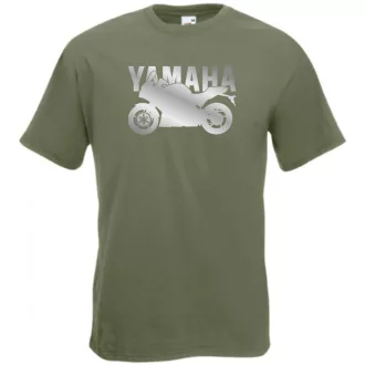 Motor fan Yamaha stencil férfi rövid ujjú póló