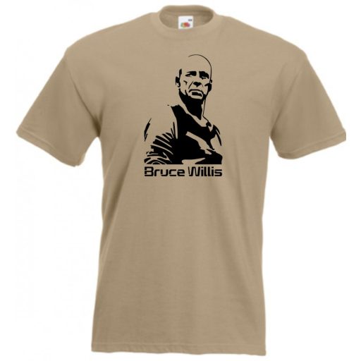 Akcióhős Bruce Willis férfi rövid ujjú póló