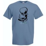 Italozó Alien férfi rövid ujjú póló