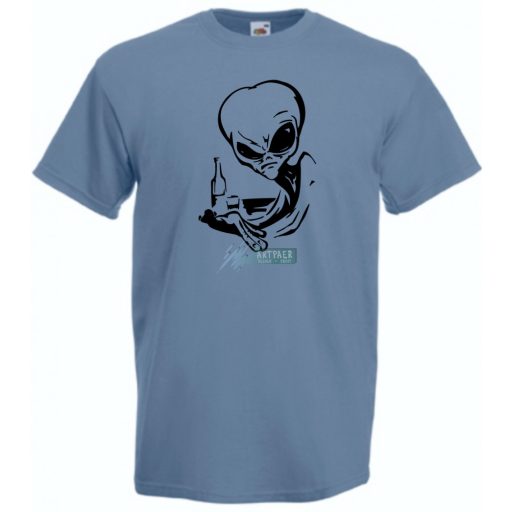 Italozó Alien férfi rövid ujjú póló