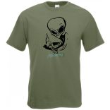 Italozó Alien férfi rövid ujjú póló