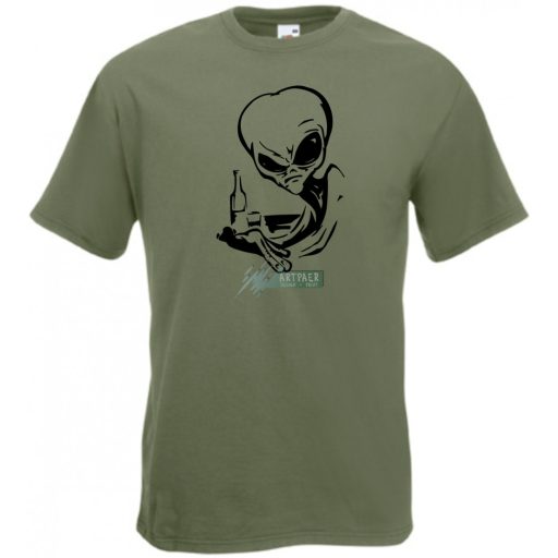 Italozó Alien férfi rövid ujjú póló