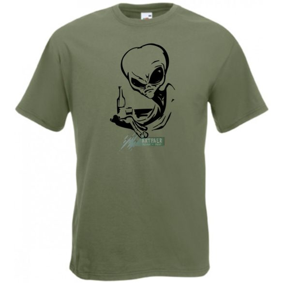 Italozó Alien férfi rövid ujjú póló