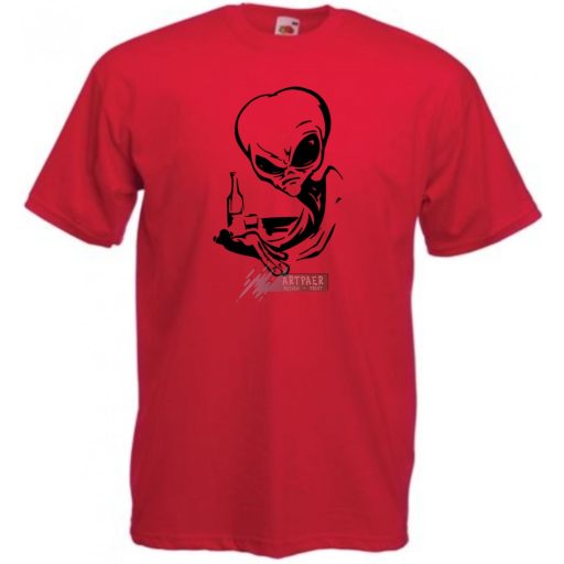 Italozó Alien férfi rövid ujjú póló