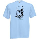 Italozó Alien férfi rövid ujjú póló