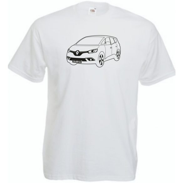 Autó fan Renault Grand Scenic férfi rövid ujjú póló