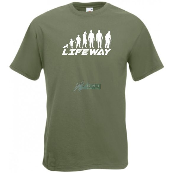 Evolúció - Életút férfi rövid ujjú póló