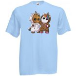 Cuki jelmezes kicsi hősök - Groot és Unikornis gyerek rövid ujjú póló