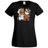 Cuki jelmezes kicsi hősök - Groot és Unikornis női rövid ujjú póló