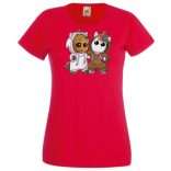 Cuki jelmezes kicsi hősök - Groot és Unikornis női rövid ujjú póló