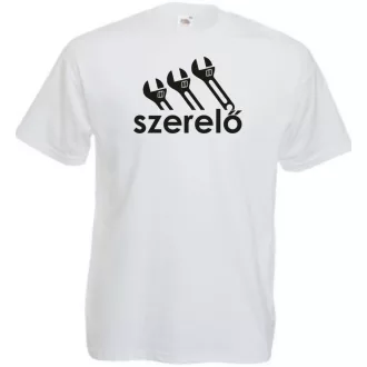 Humor Sportos munkás, szerelő férfi rövid ujjú póló