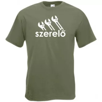 Humor Sportos munkás, szerelő férfi rövid ujjú póló