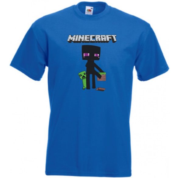 Enderman - Creeper - Minecraft stílus gyerek rövid ujjú póló