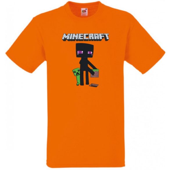 Enderman - Creeper - Minecraft stílus gyerek rövid ujjú póló