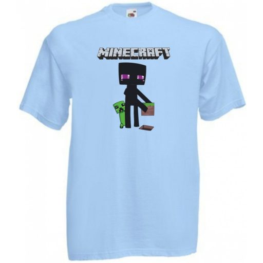 Enderman - Creeper - Minecraft stílus gyerek rövid ujjú póló