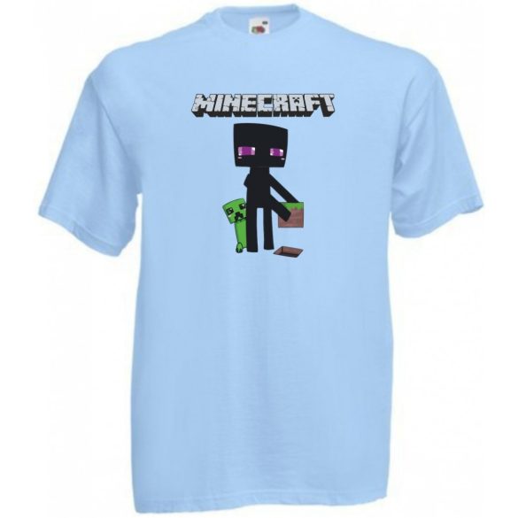 Enderman - Creeper - Minecraft stílus gyerek rövid ujjú póló