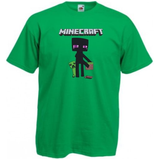 Enderman - Creeper - Minecraft stílus gyerek rövid ujjú póló