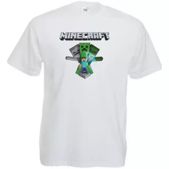 Creeper - Minecraft stílus gyerek rövid ujjú póló