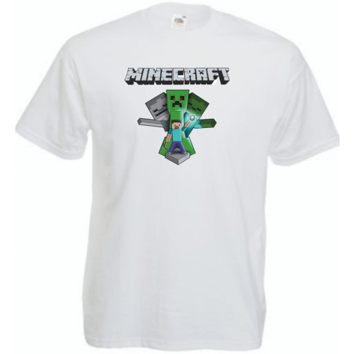 Creeper - Minecraft stílus gyerek rövid ujjú póló