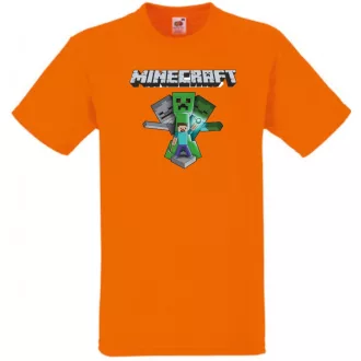 Creeper - Minecraft stílus gyerek rövid ujjú póló