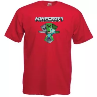 Creeper - Minecraft stílus gyerek rövid ujjú póló